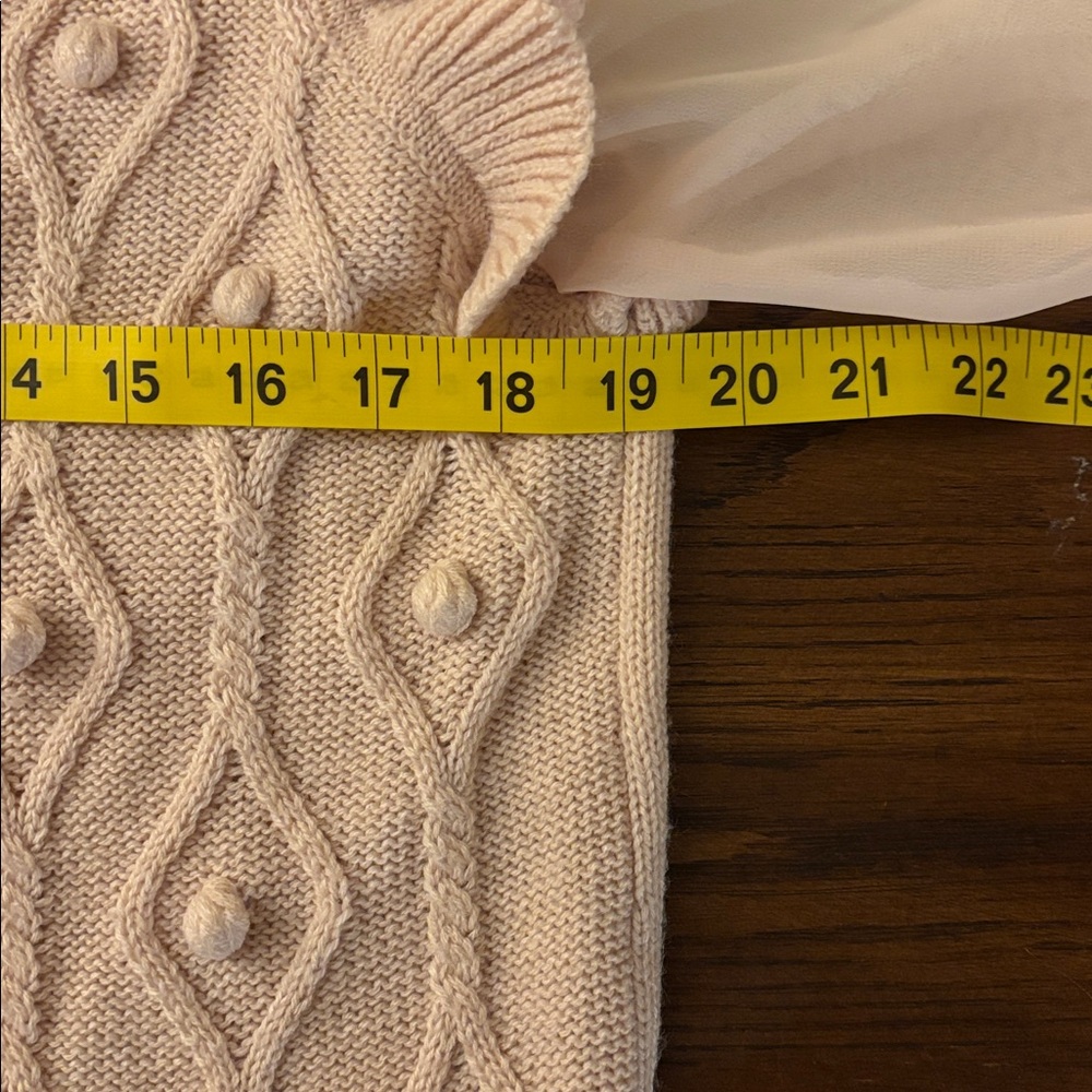 Cato Blush Ruffled Crew Neck Sweater - Picture 4 of 5